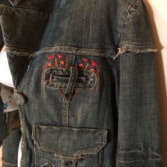 Womens Academics Designer Blue Jean Jacket ( Vintage) Sz XL/TG - Picture 7 of 8